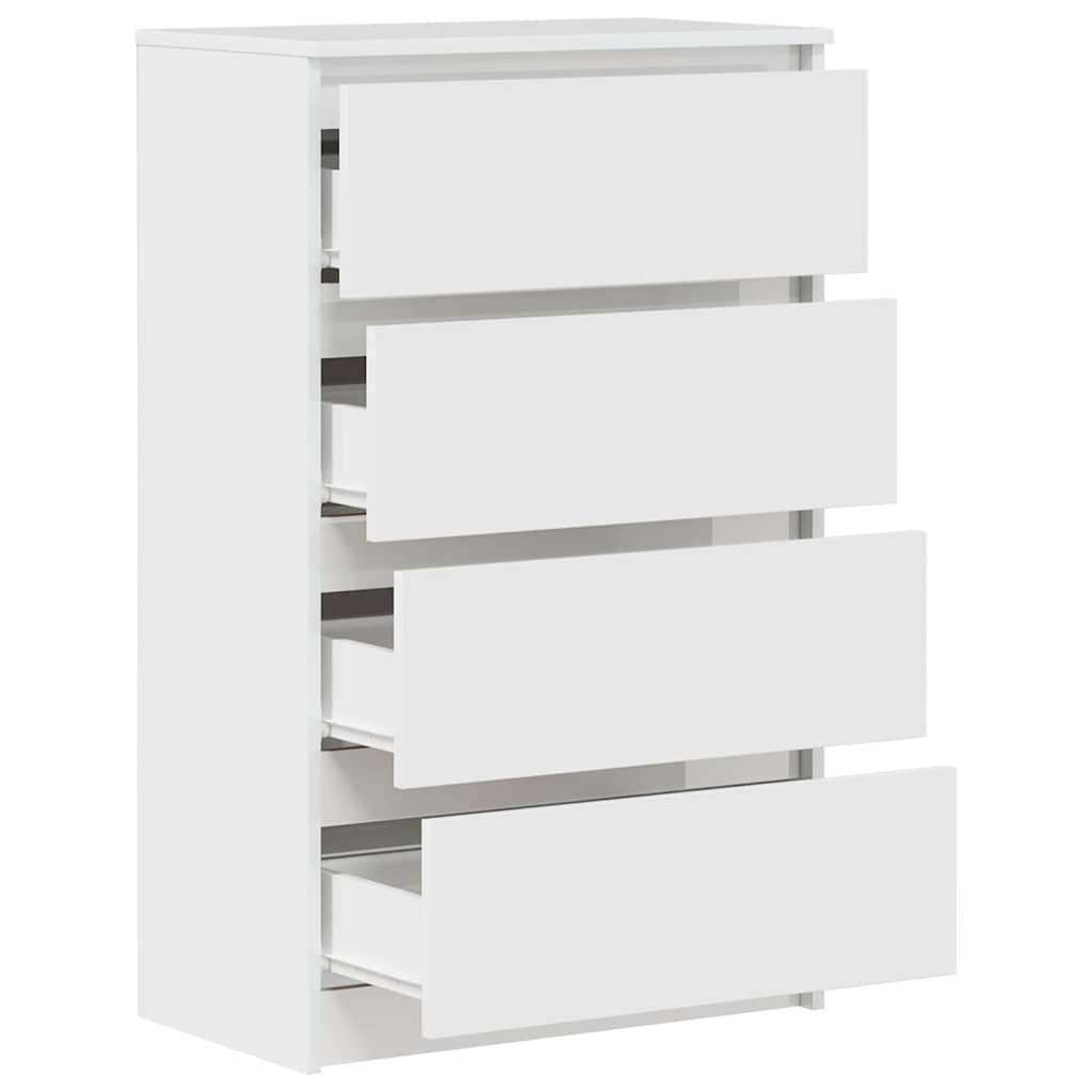 Credenza Bianco Lucido 60x35x98,5 cm in Legno Compensato - homemem39