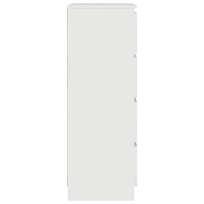 Credenza Bianco Lucido 60x35x98,5 cm in Legno Compensato - homemem39