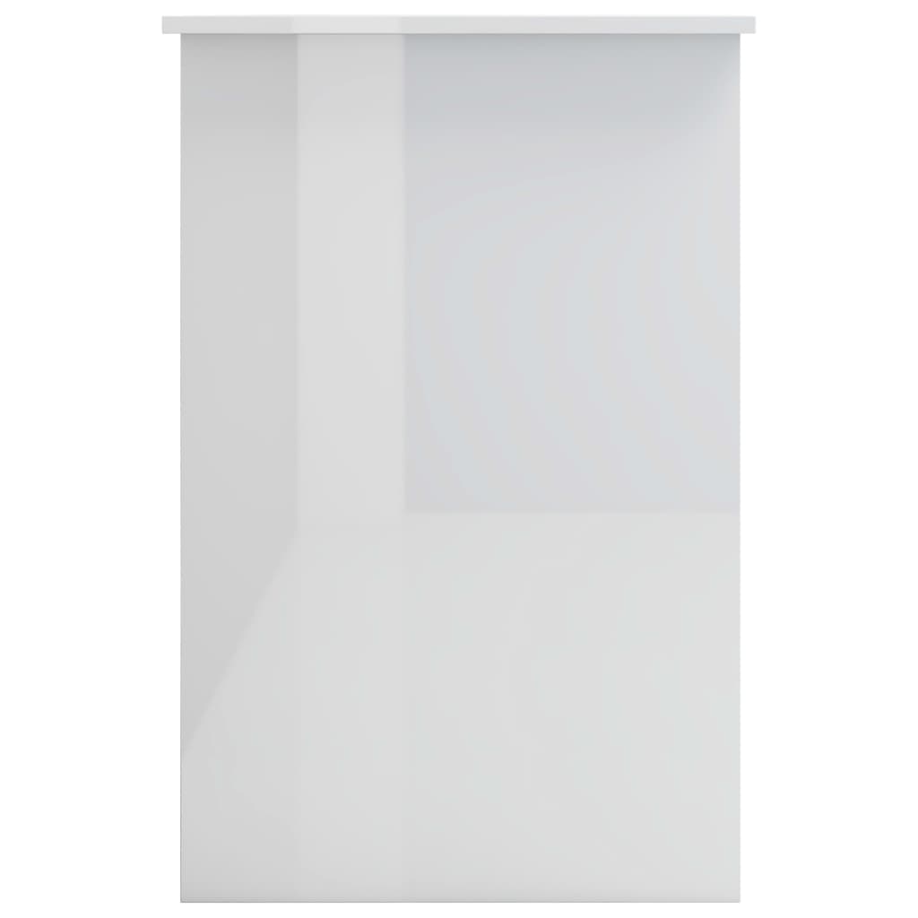 Scrivania Bianco Lucido 100x50x76 cm in Legno Multistrato - homemem39