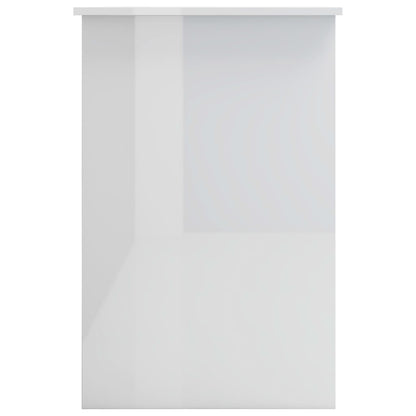 Scrivania Bianco Lucido 100x50x76 cm in Legno Multistrato - homemem39