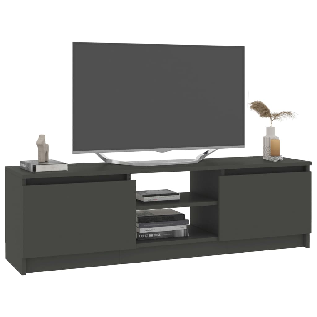 Mobile Porta TV Grigio 120x30x35,5 cm in Legno Multistrato | homemem39