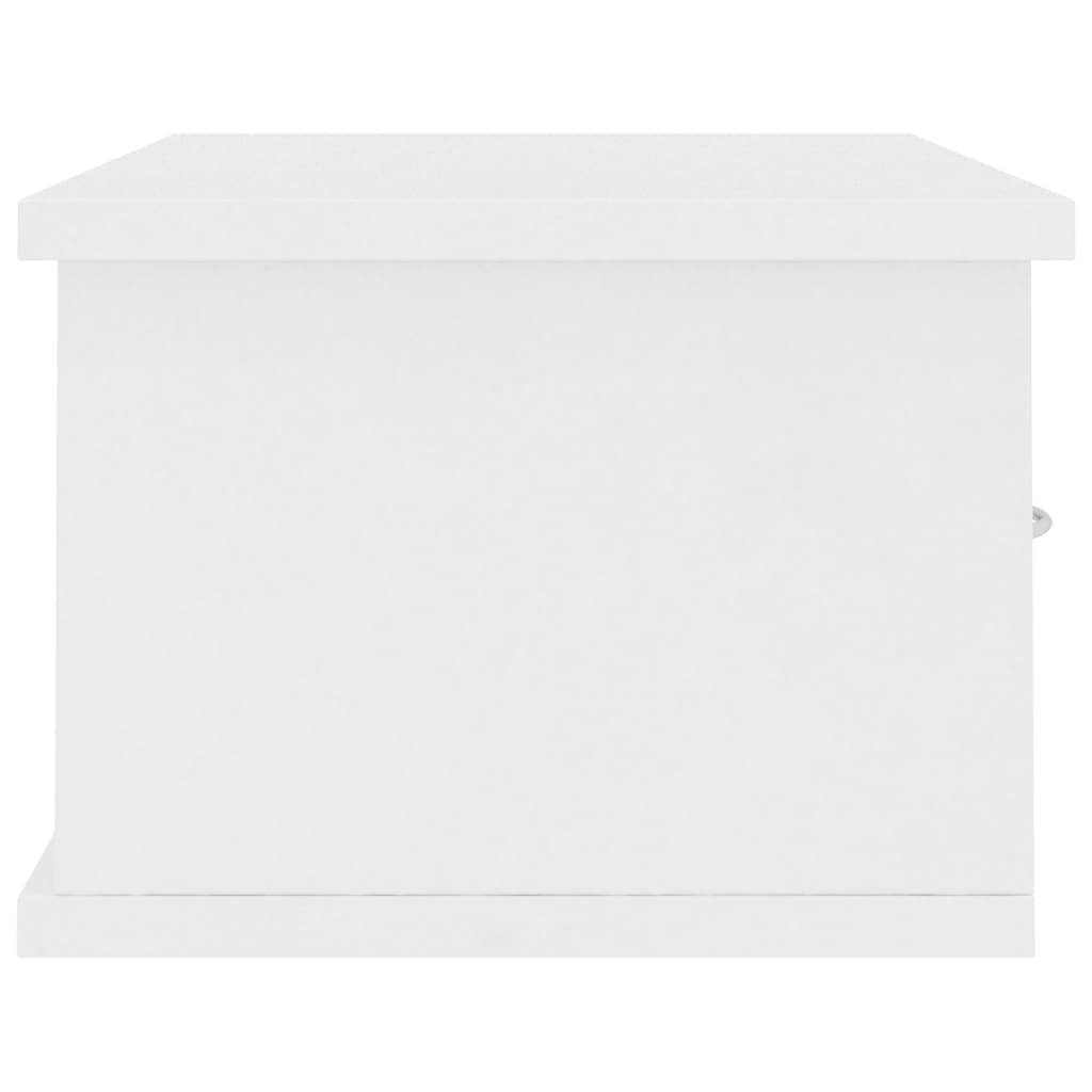 Scaffale con Cassetti a Parete Bianco 60x26x18,5 cm Multistrato | homemem39