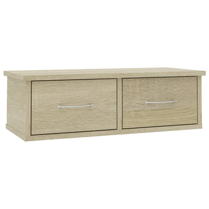 Scaffale Cassetti Parete Rovere Sonoma 60x26x18,5cm Multistrato | homemem39