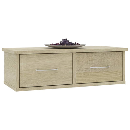 Scaffale Cassetti Parete Rovere Sonoma 60x26x18,5cm Multistrato | homemem39