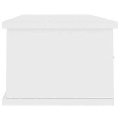 Scaffale con Cassetti a Parete Bianco 88x26x18,5 cm Multistrato | homemem39
