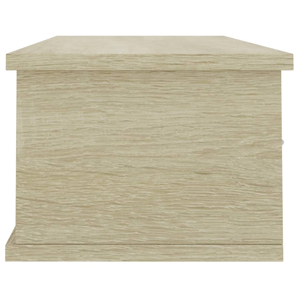 Scaffale Cassetti Parete Rovere Sonoma 88x26x18,5cm Multistrato