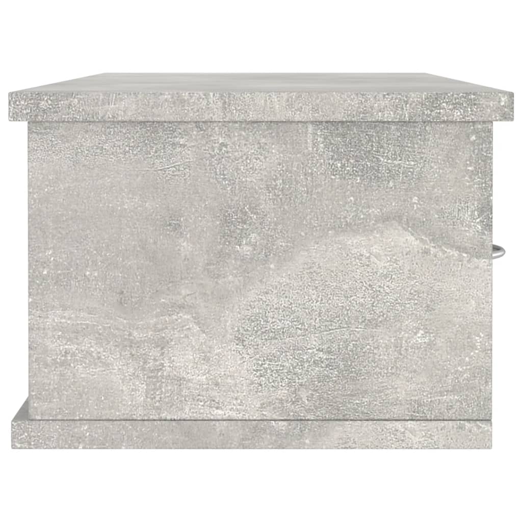 Scaffale Cassetti Parete Grigio Cemento 88x26x18,5 Multistrato | homemem39