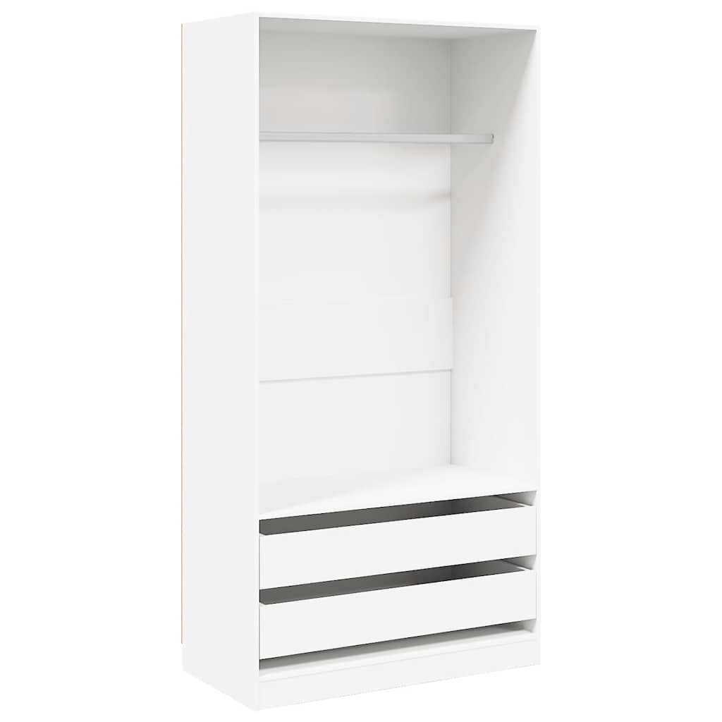 Armadio Bianco 100x50x200 cm in Legno Multistrato
