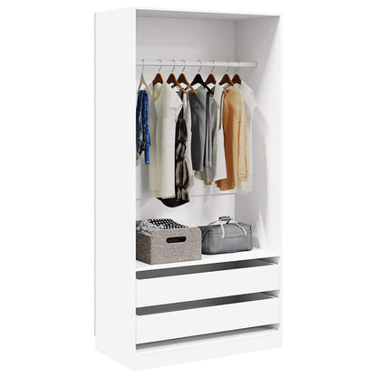 Armadio Bianco 100x50x200 cm in Legno Multistrato