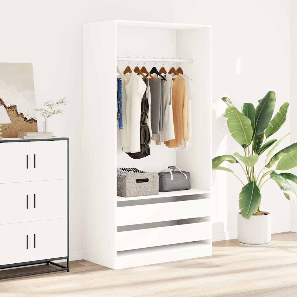 Armadio Bianco 100x50x200 cm in Legno Multistrato