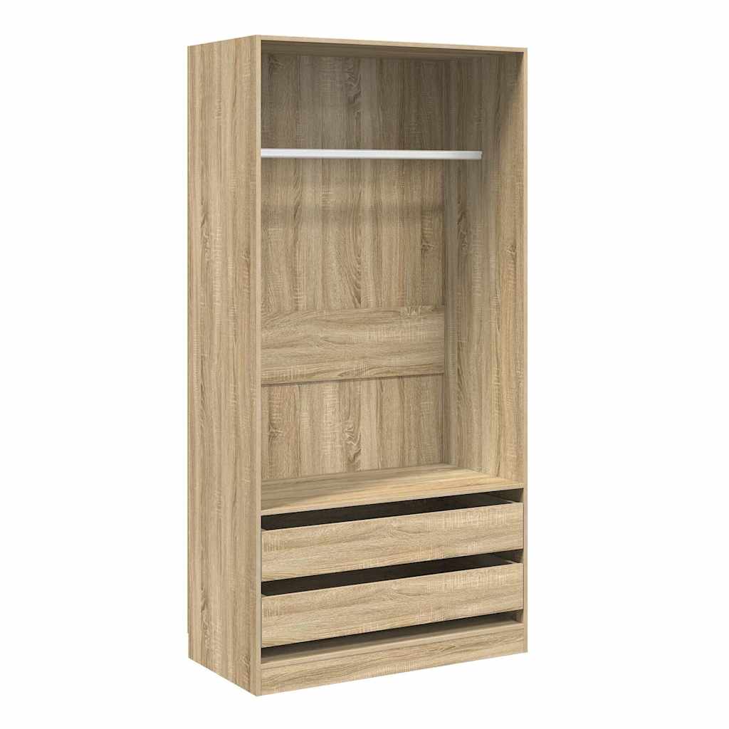 Armadio Rovere Sonoma 100x50x200 cm in Legno Multistrato