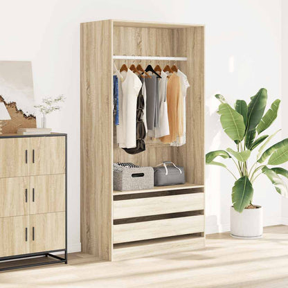 Armadio Rovere Sonoma 100x50x200 cm in Legno Multistrato