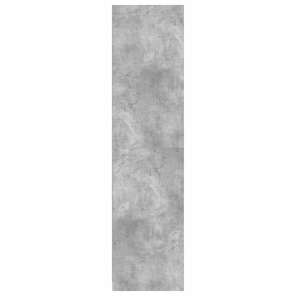 Armadio Grigio Cemento 100x50x200 cm in Legno Multistrato