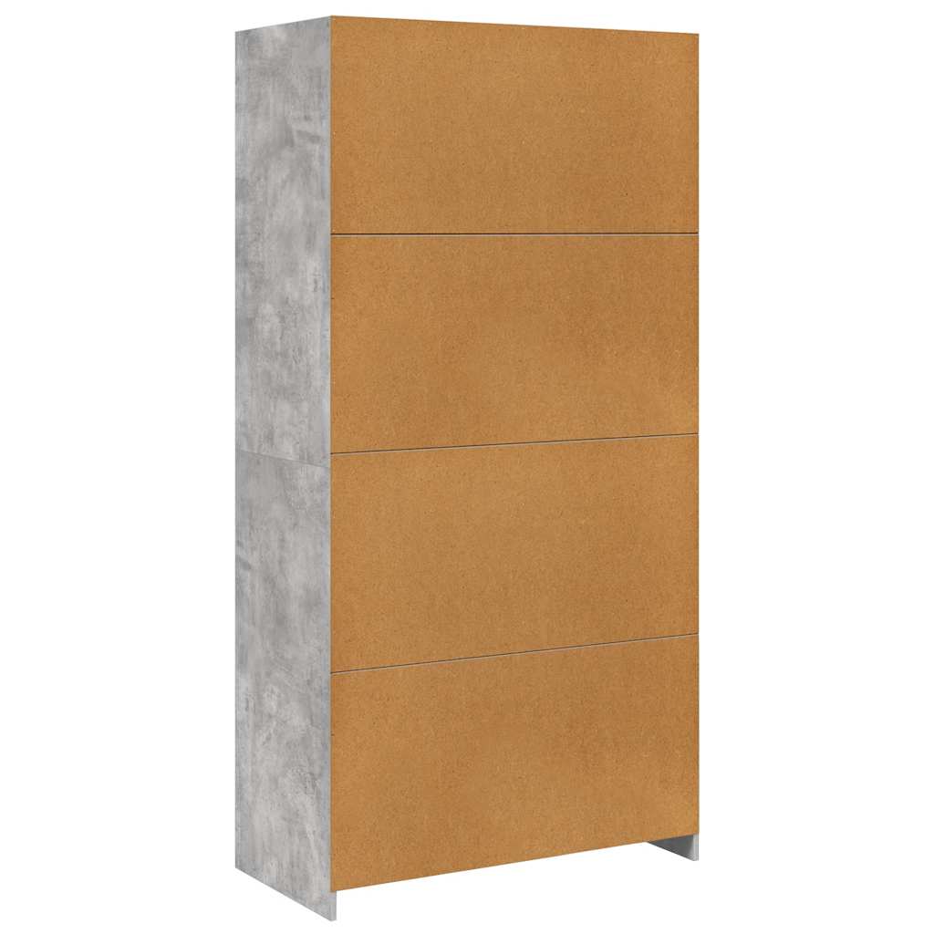 Armadio Grigio Cemento 100x50x200 cm in Legno Multistrato