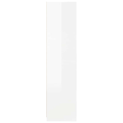 Armadio Bianco Lucido 100x50x200 cm in Legno Multistrato