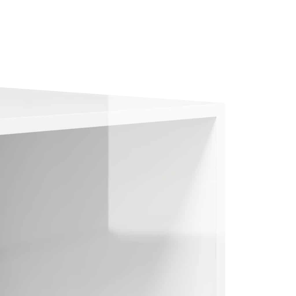Armadio Bianco Lucido 100x50x200 cm in Legno Multistrato