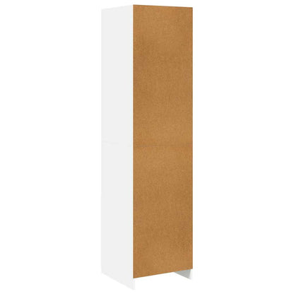Armadio con Cassetti Bianco 50x50x200 cm in Legno Multistrato