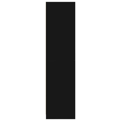 Armadio con Cassetti Nero 50x50x200 cm in Legno Multistrato