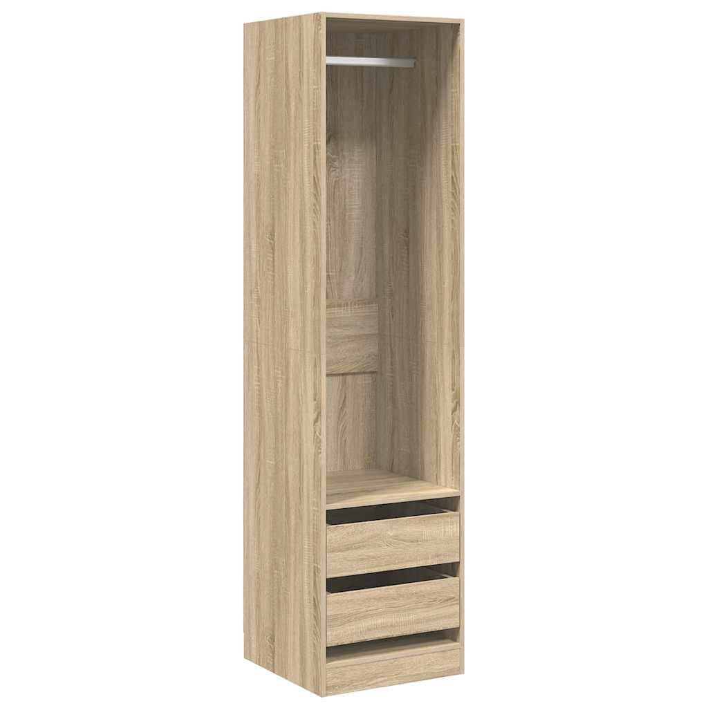 Armadio Cassetti Rovere Sonoma 50x50x200 cm Legno Multistrato