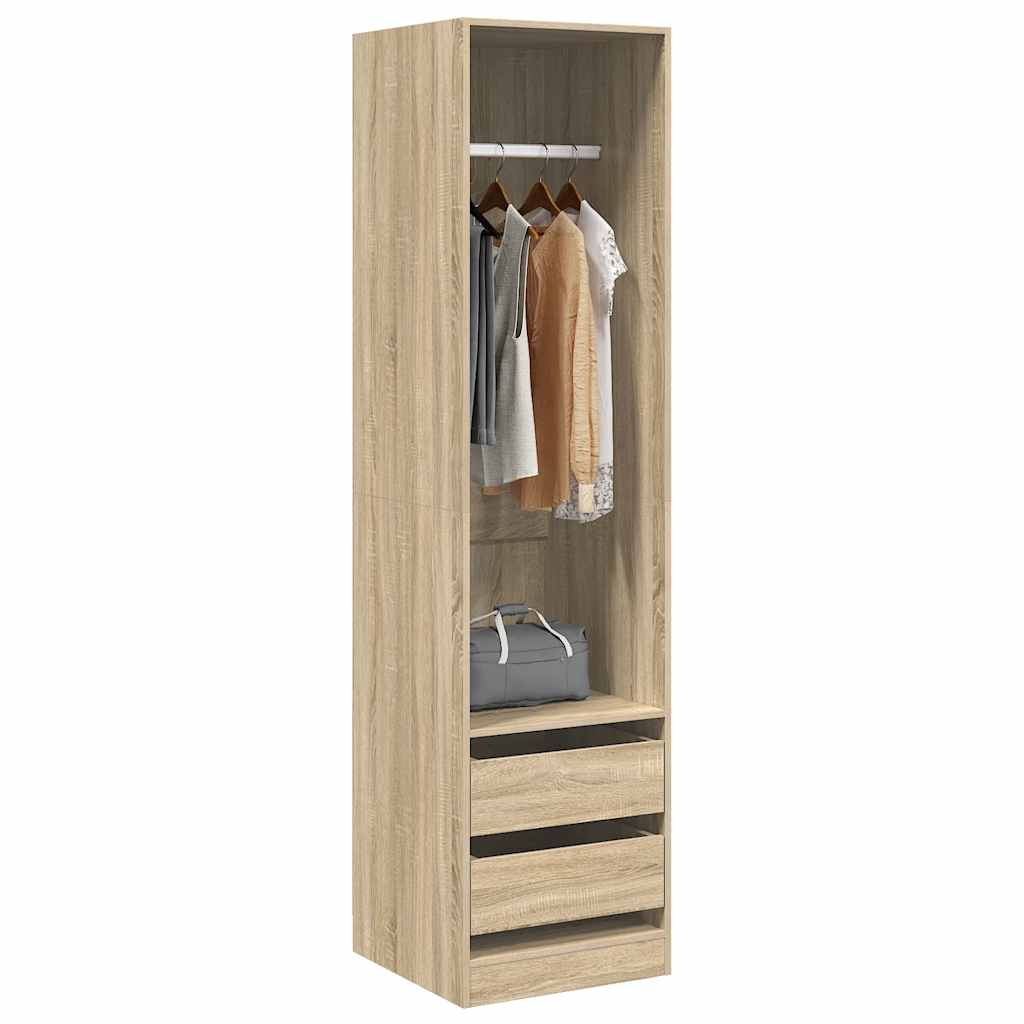 Armadio Cassetti Rovere Sonoma 50x50x200 cm Legno Multistrato