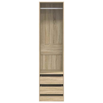 Armadio Cassetti Rovere Sonoma 50x50x200 cm Legno Multistrato