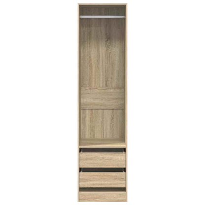Armadio Cassetti Rovere Sonoma 50x50x200 cm Legno Multistrato