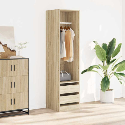 Armadio Cassetti Rovere Sonoma 50x50x200 cm Legno Multistrato