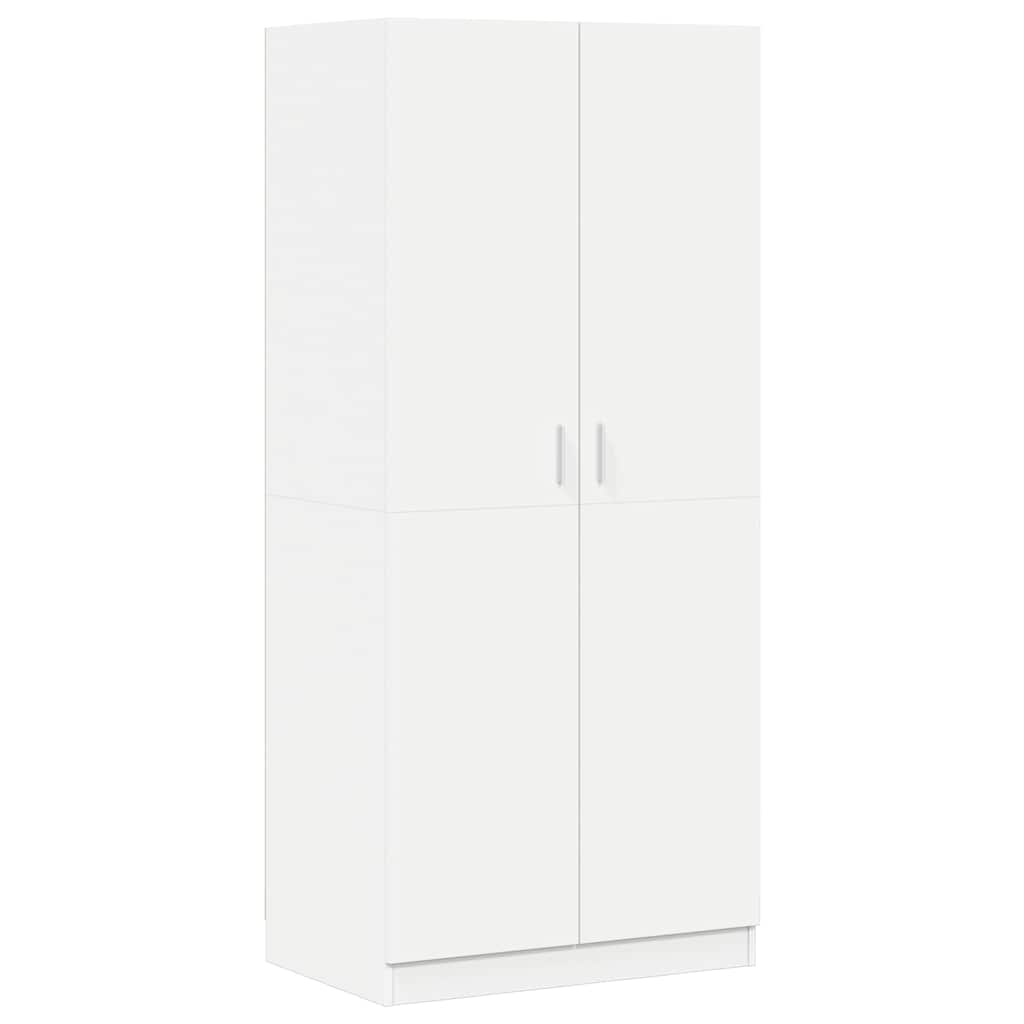 Armadio Bianco 80x52x180 cm in Legno Multistrato