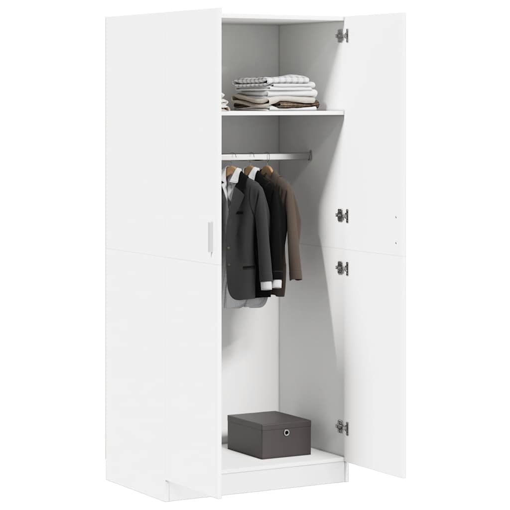 Armadio Bianco 80x52x180 cm in Legno Multistrato