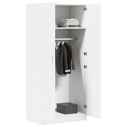 Armadio Bianco 80x52x180 cm in Legno Multistrato