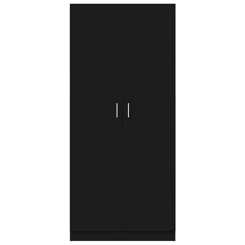Armadio Nero 80x52x180 cm in Legno Multistrato
