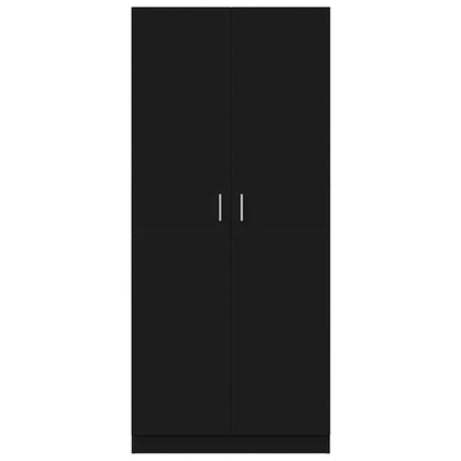 Armadio Nero 80x52x180 cm in Legno Multistrato