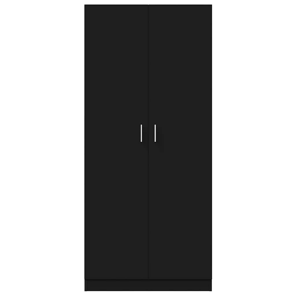 Armadio Nero 80x52x180 cm in Legno Multistrato