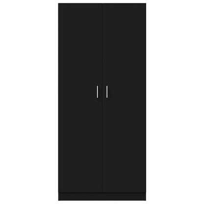 Armadio Nero 80x52x180 cm in Legno Multistrato