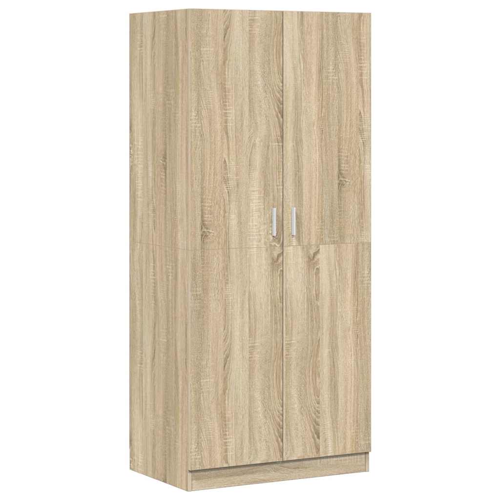Armadio Rovere Sonoma 80x50x180 cm in Legno Multistrato