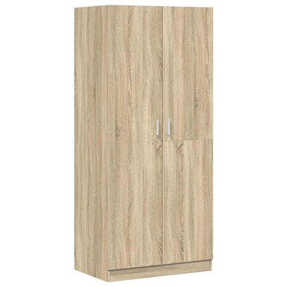 Armadio Rovere Sonoma 80x50x180 cm in Legno Multistrato