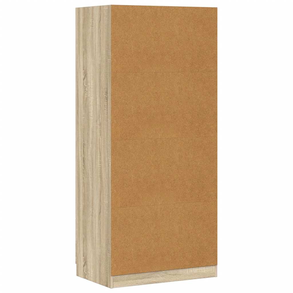 Armadio Rovere Sonoma 80x50x180 cm in Legno Multistrato