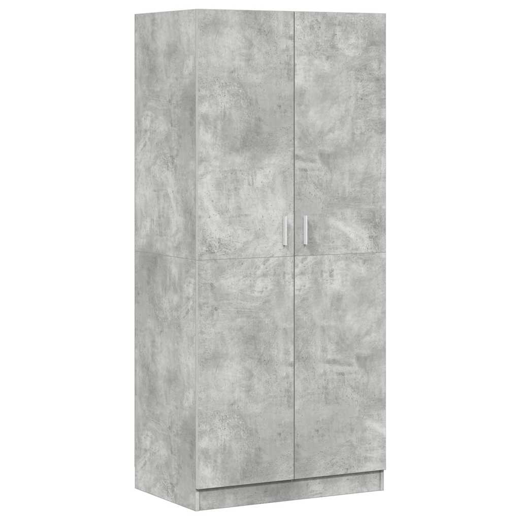 Armadio Grigio Cemento 80x52x180 cm in Legno Multistrato