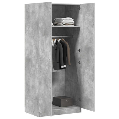 Armadio Grigio Cemento 80x52x180 cm in Legno Multistrato