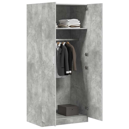Armadio Grigio Cemento 80x52x180 cm in Legno Multistrato