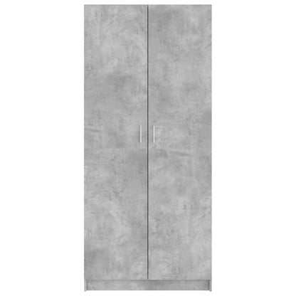 Armadio Grigio Cemento 80x52x180 cm in Legno Multistrato - homemem39
