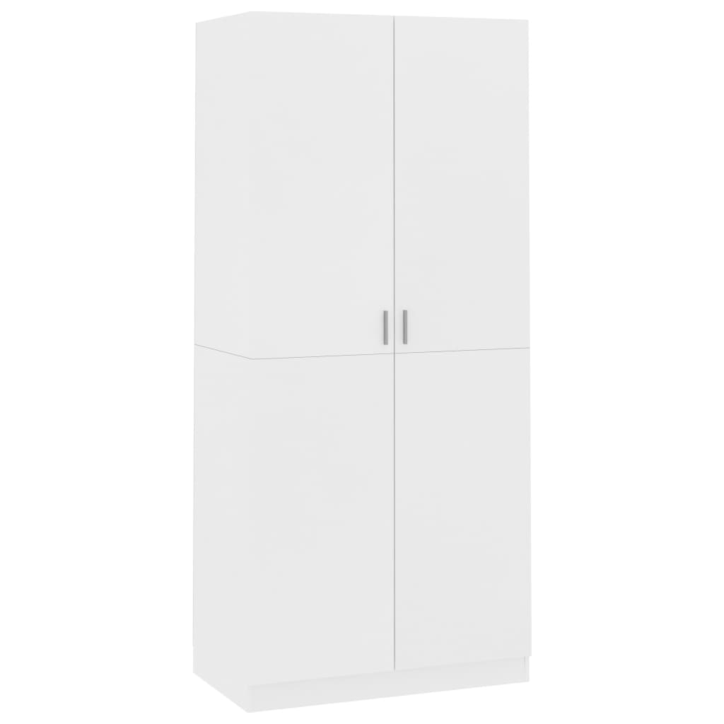Armadio Bianco 90x52x200 cm in Legno Multistrato - homemem39