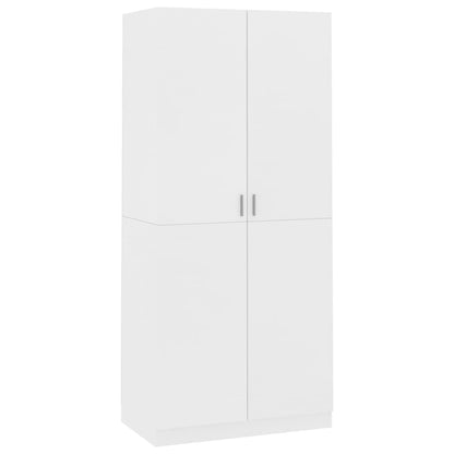 Armadio Bianco 90x52x200 cm in Legno Multistrato - homemem39