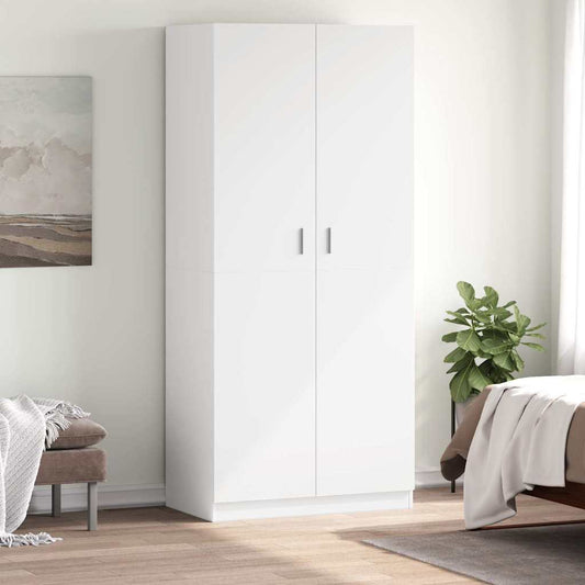 Armadio Bianco 90x52x200 cm in Legno Multistrato