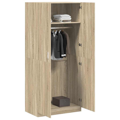 Armadio Rovere Sonoma 90x52x200 cm in Legno Multistrato