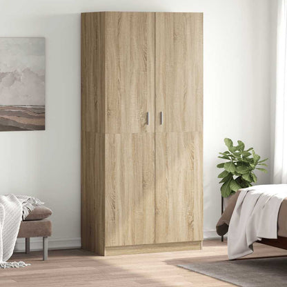 Armadio Rovere Sonoma 90x52x200 cm in Legno Multistrato