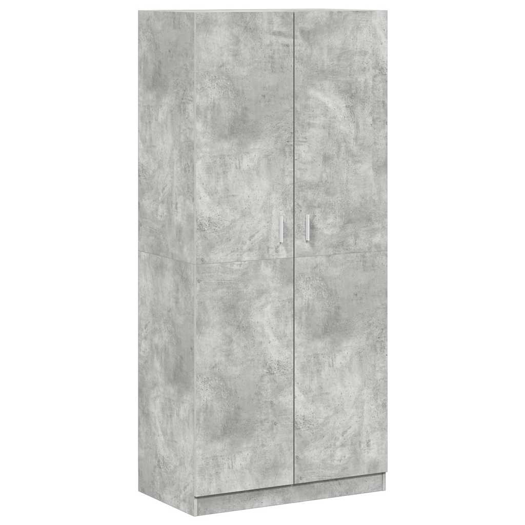 Armadio Grigio Cemento 90x52x200 cm in Legno Multistrato
