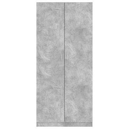 Armadio Grigio Cemento 90x52x200 cm in Legno Multistrato - homemem39