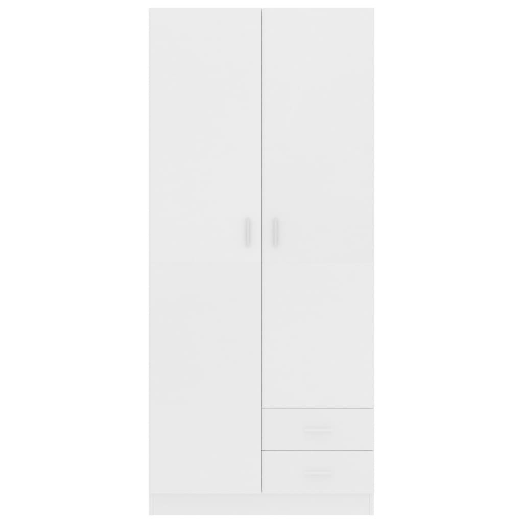 Armadio Bianco 80x52x180 cm in Legno Multistrato