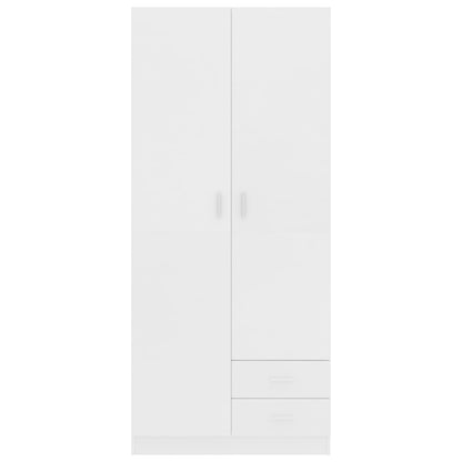 Armadio Bianco 80x52x180 cm in Legno Multistrato
